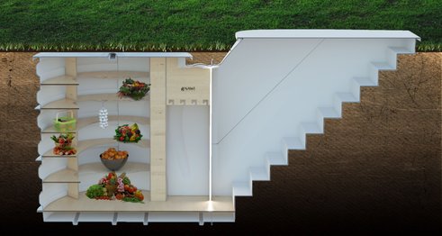 Nawi Design Erdkeller Klimakeller Lebensmittellager Luxus Weinkeller